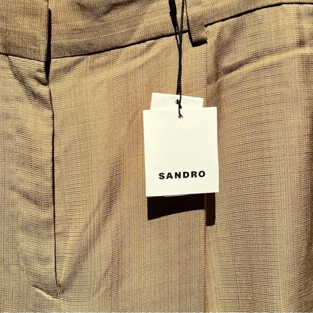 🌻NEW w/tags Sandro Women's Roland Pleated Pants Size 42 (US 10) $370 Retail - Picture 12 of 13
